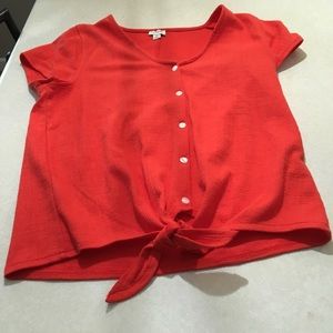J. Crew bottom tie top